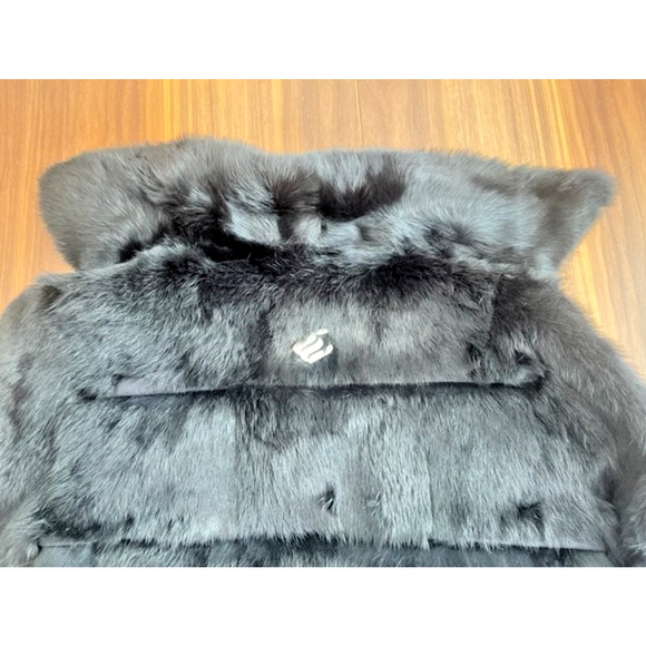 RARE Vintage Y2K Rocawear Rabbit Fur Jacket Coat Authentic Small Rhinestone Zip - Picture 16 of 16